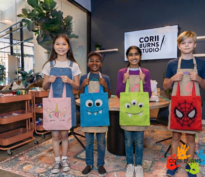 Kids Small Group Sewing Workshop: Create Your Own Cartoon Tote Bag (Ages 9–15)