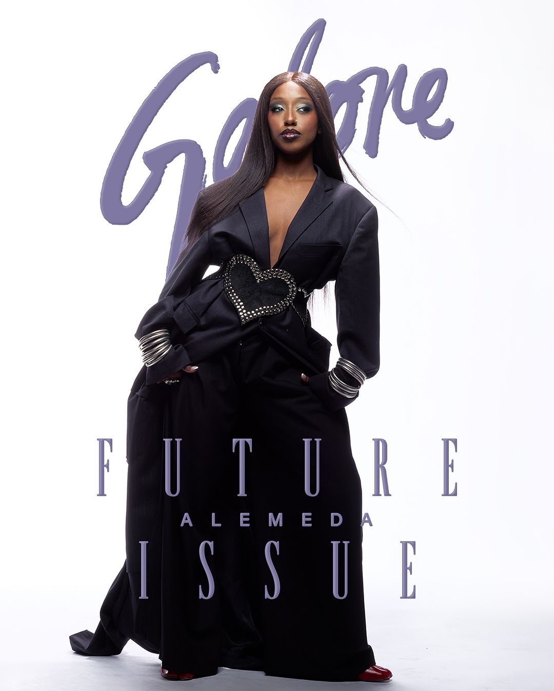 Model Alemeda wearing Corii Burns Santé Mentale Collection for Galore magazine, styled by StyleIsInYou — sustainable avant-garde fashion, mental health awareness, luxury womenswear