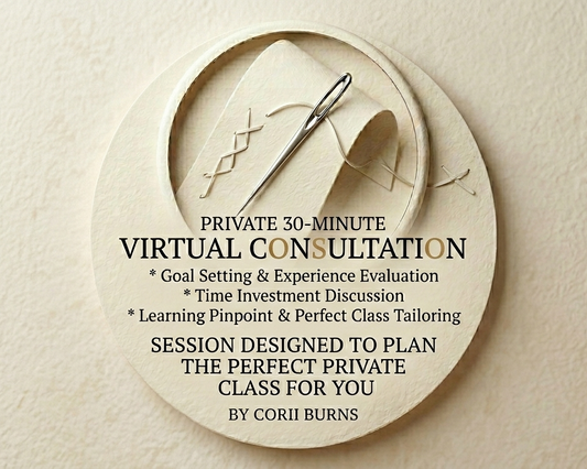 corii burns private sewing classes consultation