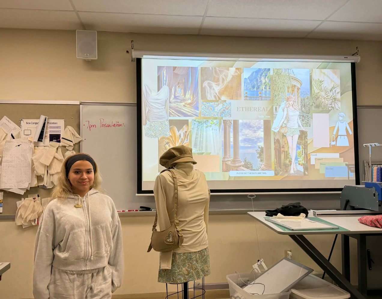 student learning fashion design
